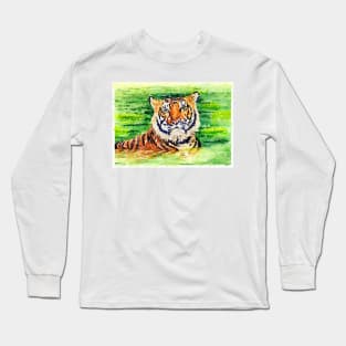 Tiger Watercolor Long Sleeve T-Shirt